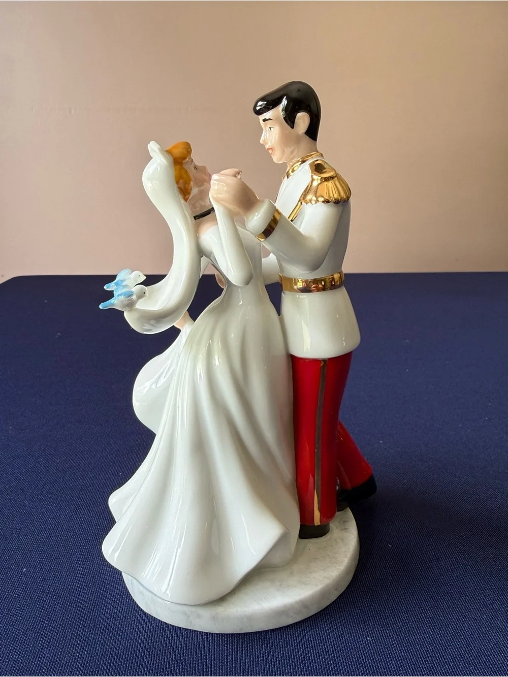 Disney Parks Cinderella and Prince Charming Wedding Cake Topper w/ Box Vintage